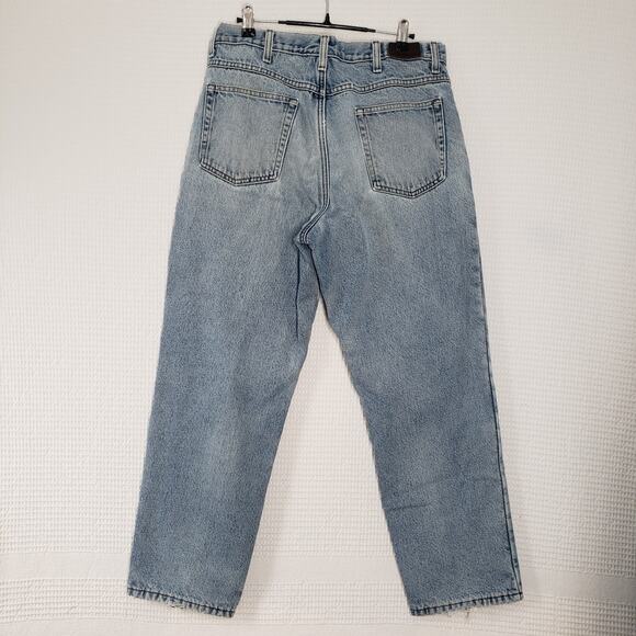 Vintage LL Bean Double L Jeans Mens 31 Blue Denim Natural Fit Flannel Lined - Picture 3 of 16